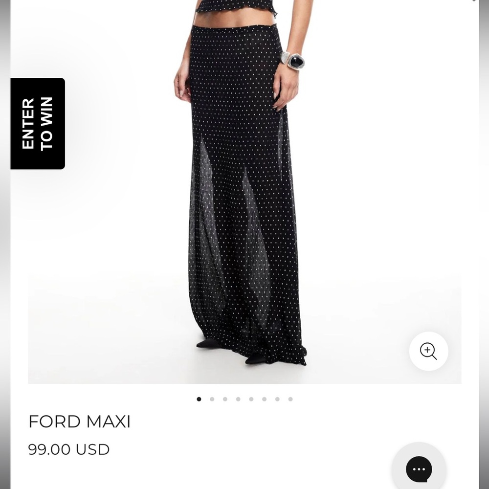 Lioness Black and White Maxi Skirt